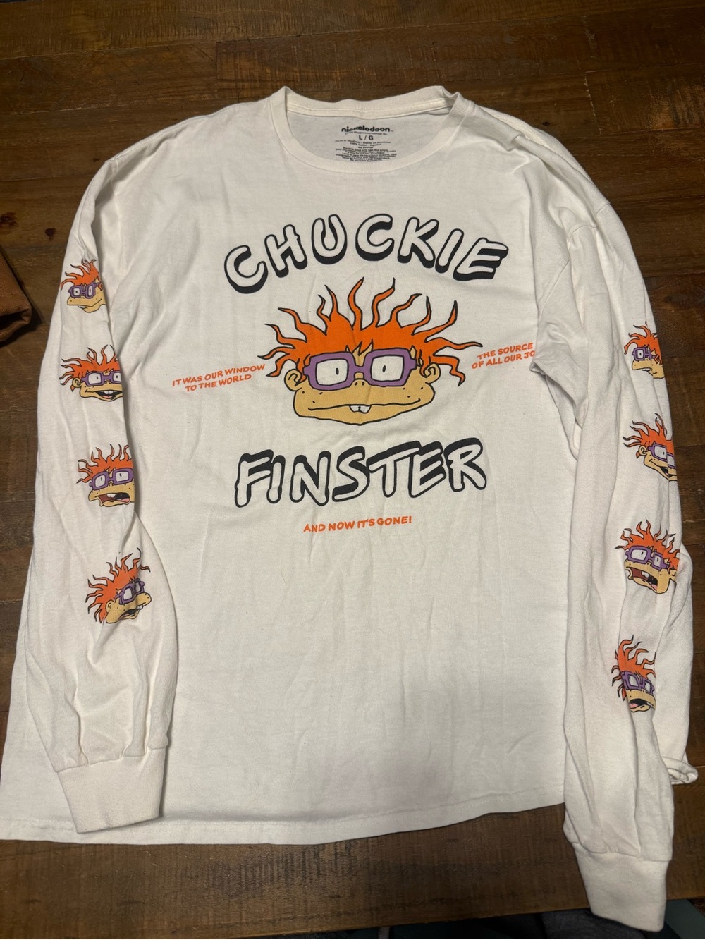 Nickelodeon Chuckie Finster White Long-Sleeve Graphic Tee